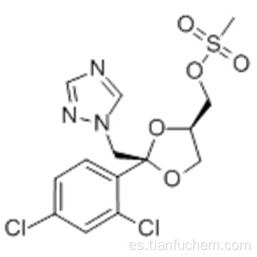 1,3-Dioxolane-4-metanol, 2- (2,4-diclorofenil) -2- (1H-1,2,4-triazol-1-ilmetil) -, 4-metanosulfonato, (57194157,2R, 4R) -rel CAS 67914-86-7